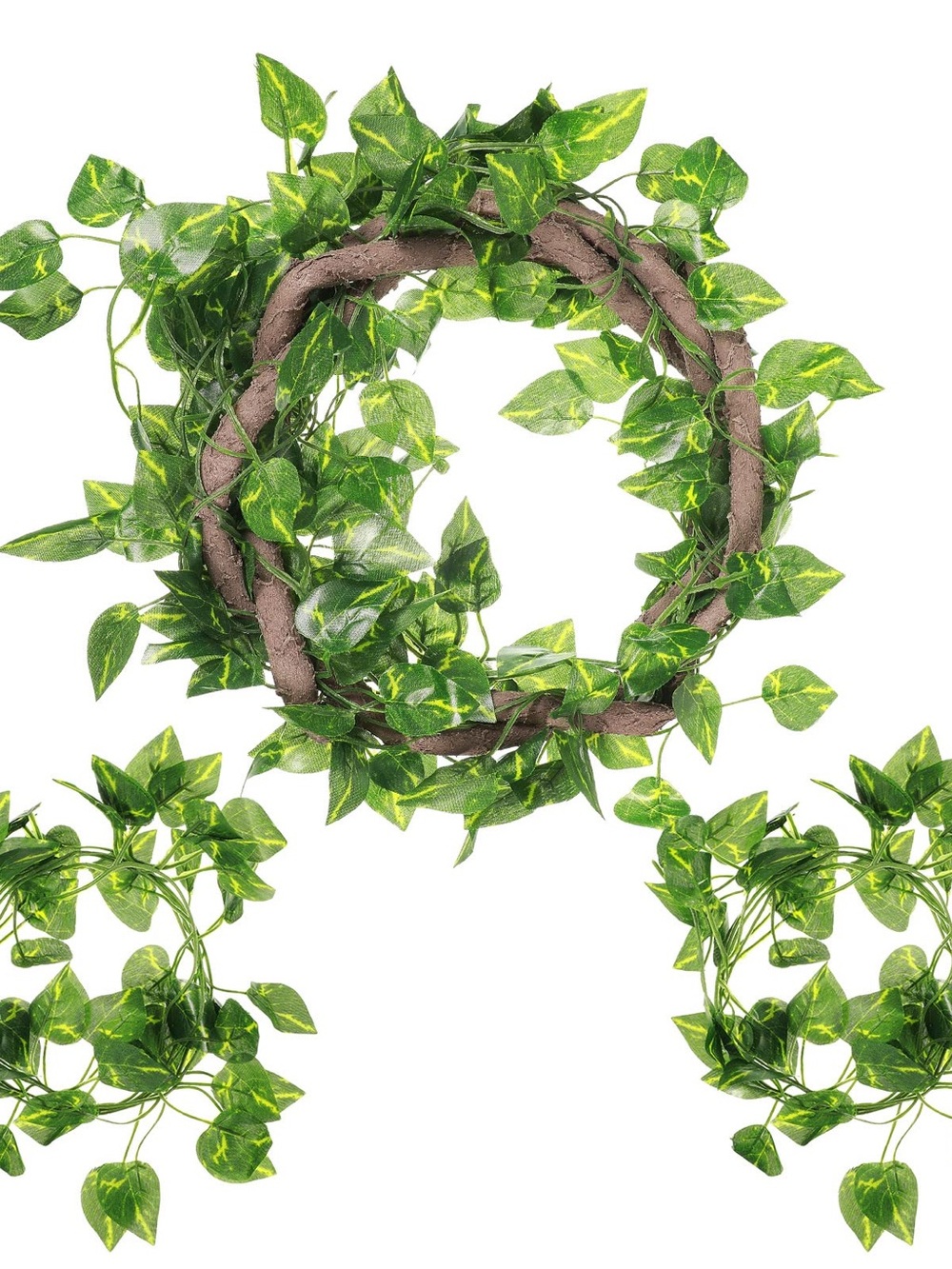 Faux Green Ivy Wreath and Garland Set - Home Holiday